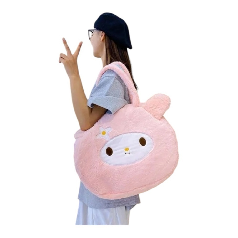 NWT-HELLO KITTY & FRIENDS-MY MELODY-LARGE PLUSH TOTE BAG